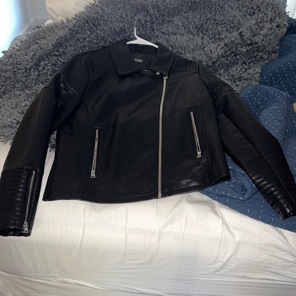 TOPSHOP black faux leather jacket